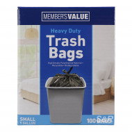 Member's Value Trash Bag Black Small 100pcs 